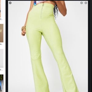 Elsie and Fred Lime Green Flares